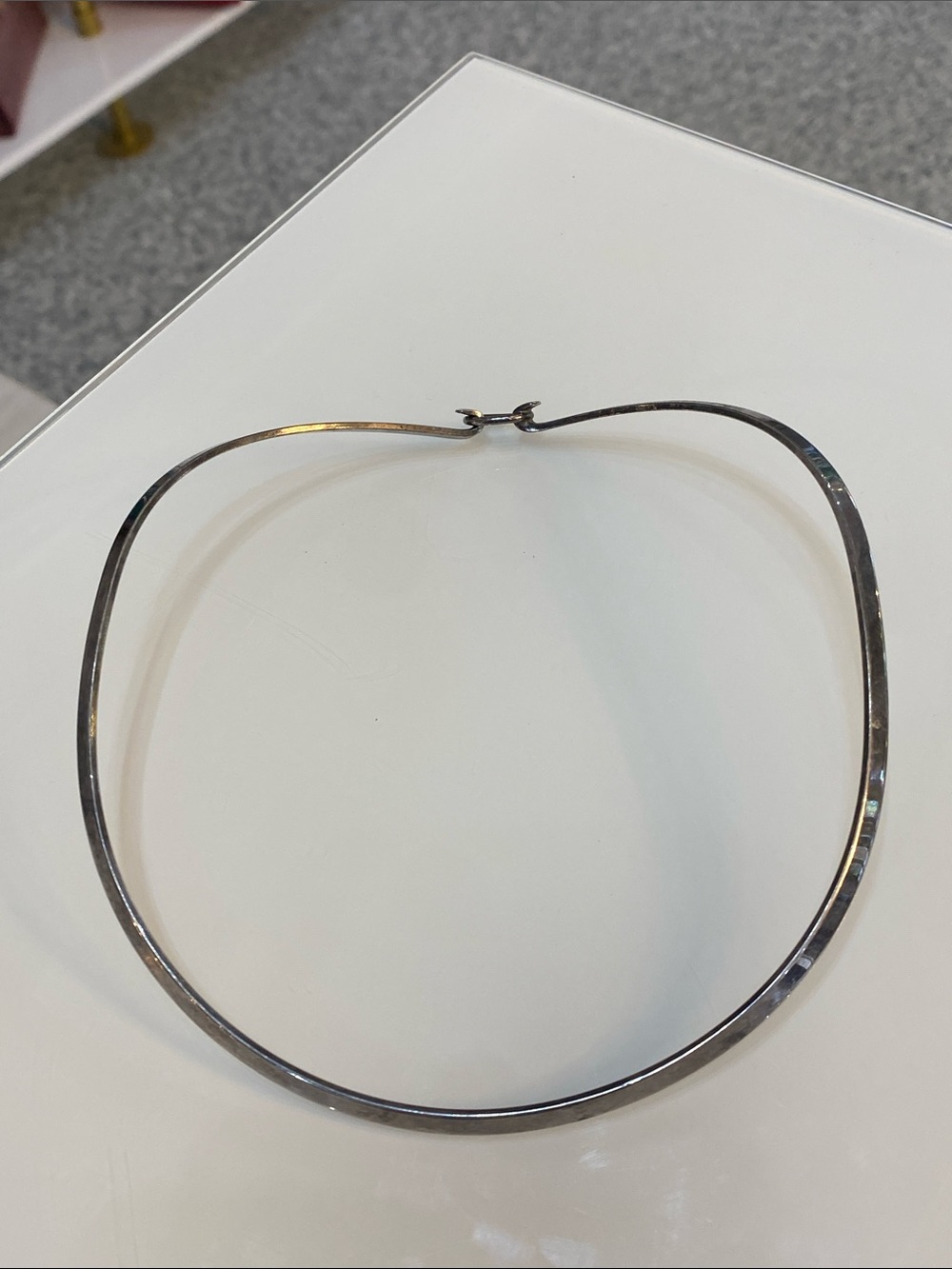 Classic Silver Minimalist Collar Necklace